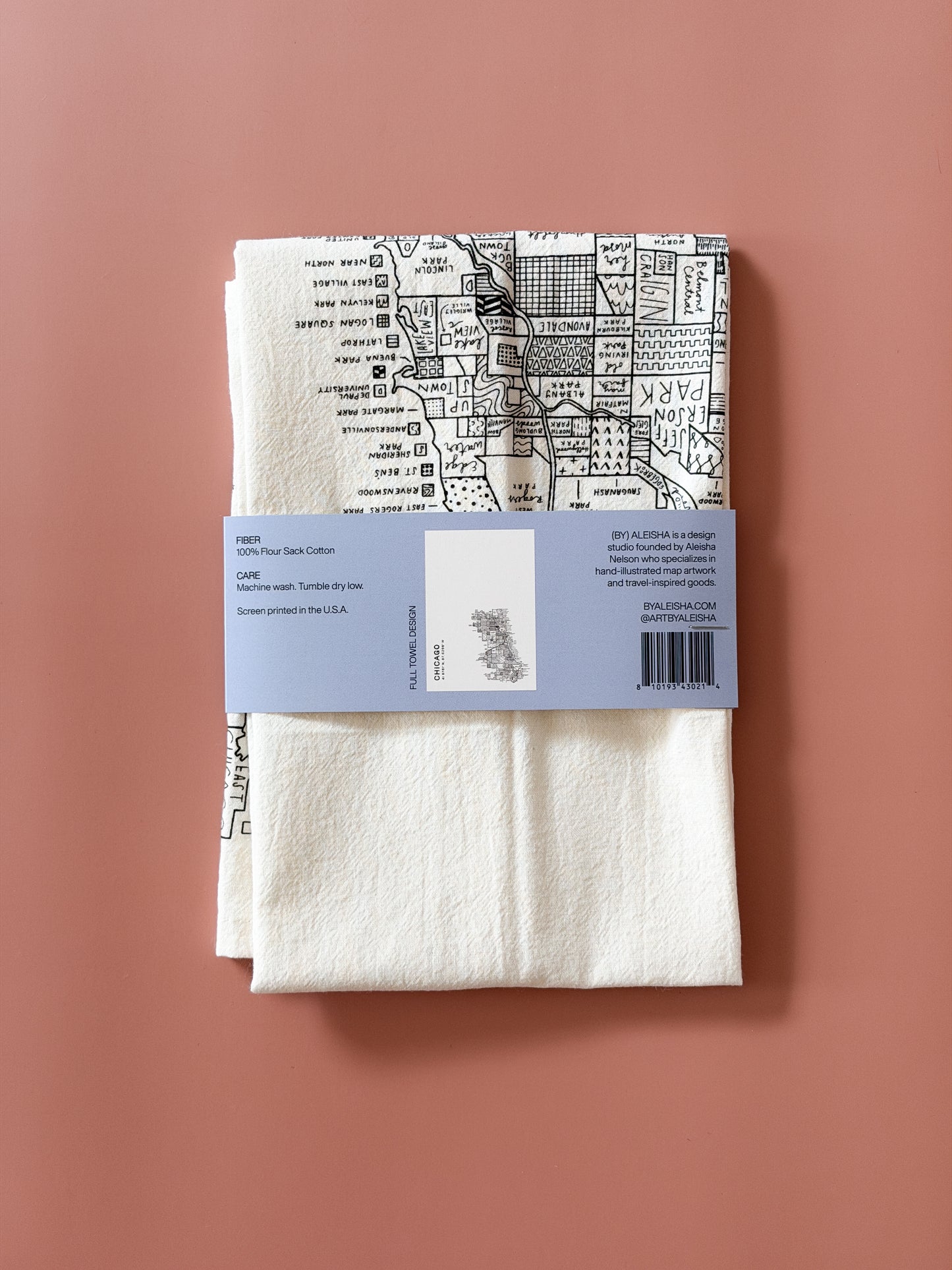 Chicago Map Tea Towel