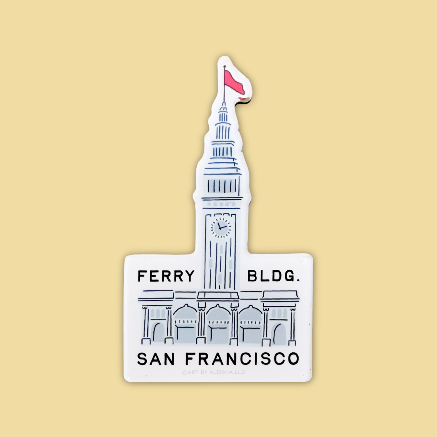 SF Ferry Building Acrylic Magnet