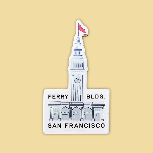 SF Ferry Building Acrylic Magnet