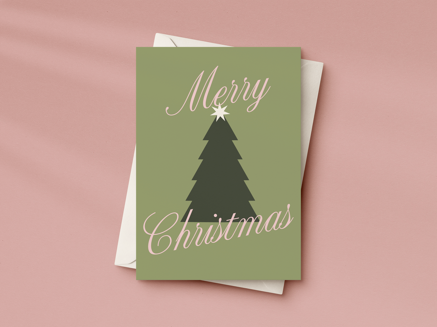 Geometric Christmas Tree Greeting Card