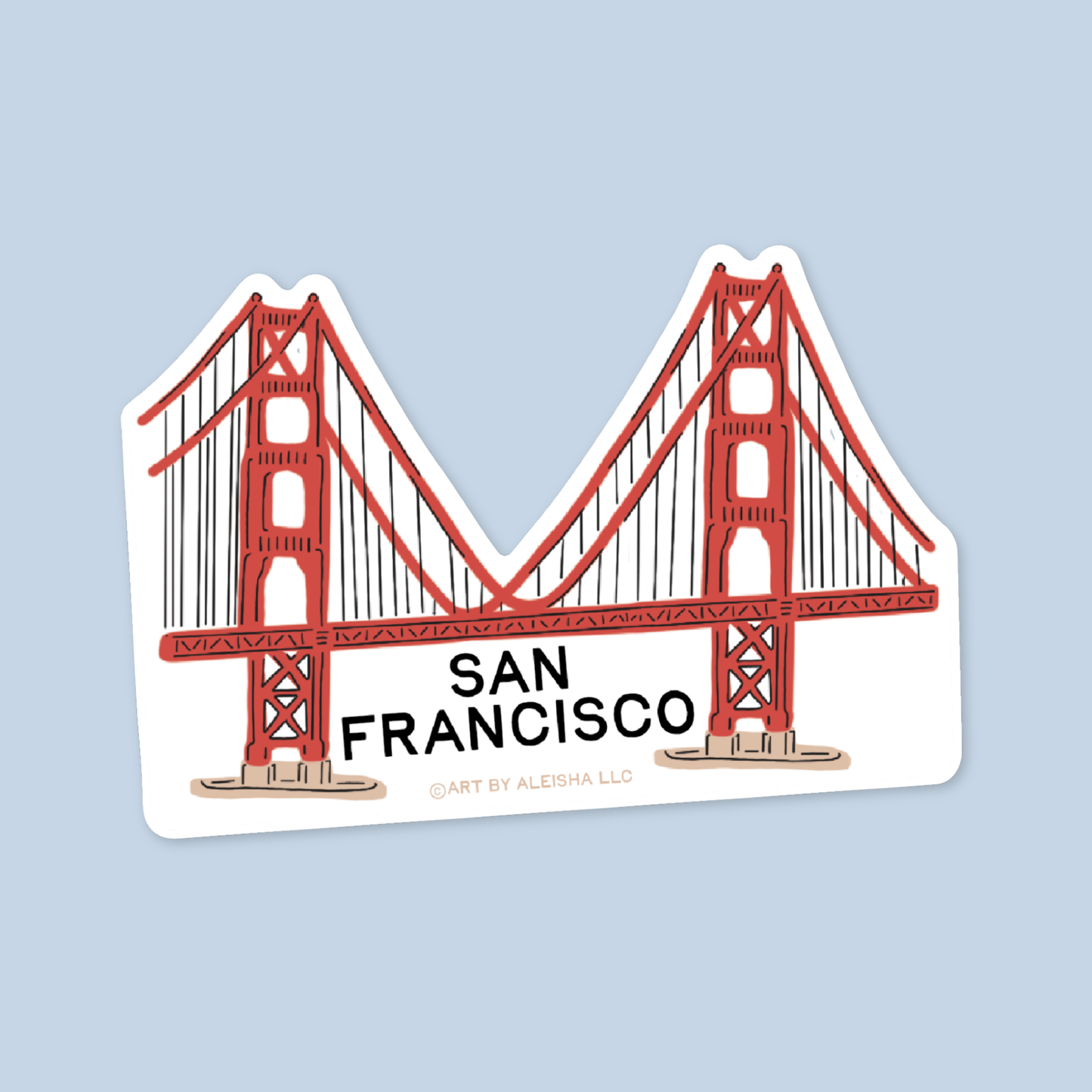 Golden Gate Bridge Landmark Sticker