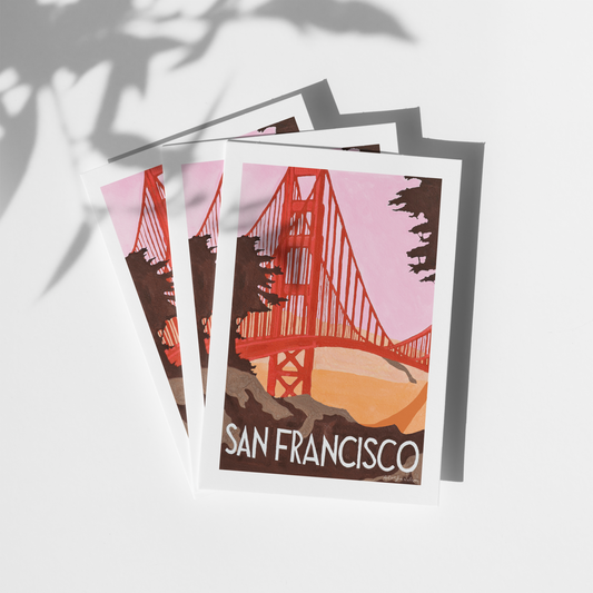 Golden Gate Travel Poster Magnet