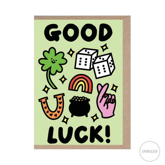 Good Luck (Embossed) Card