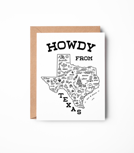 Howdy From Texas Greeting Card