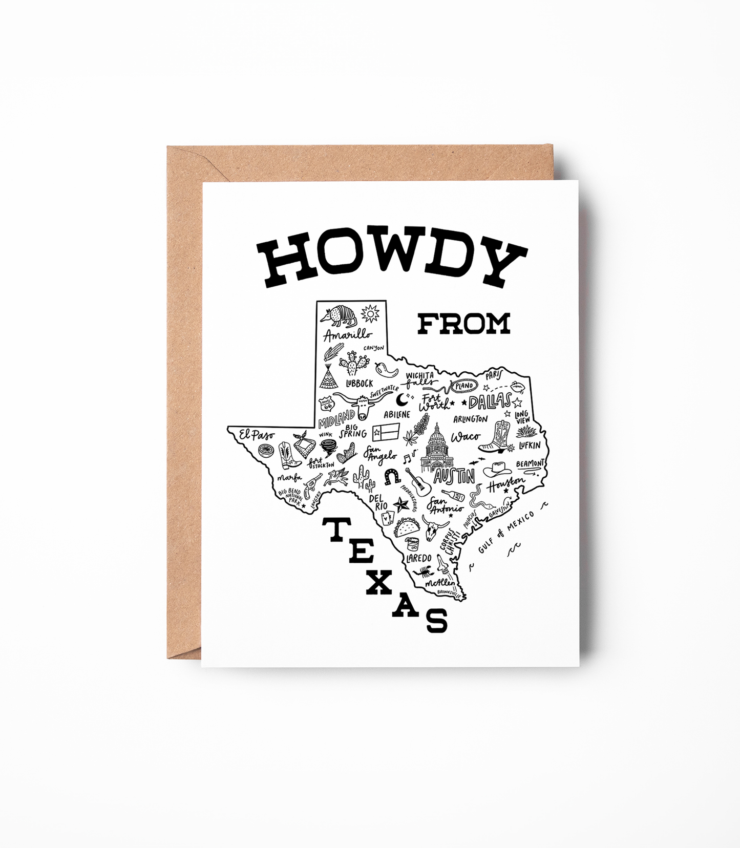 Howdy From Texas Greeting Card