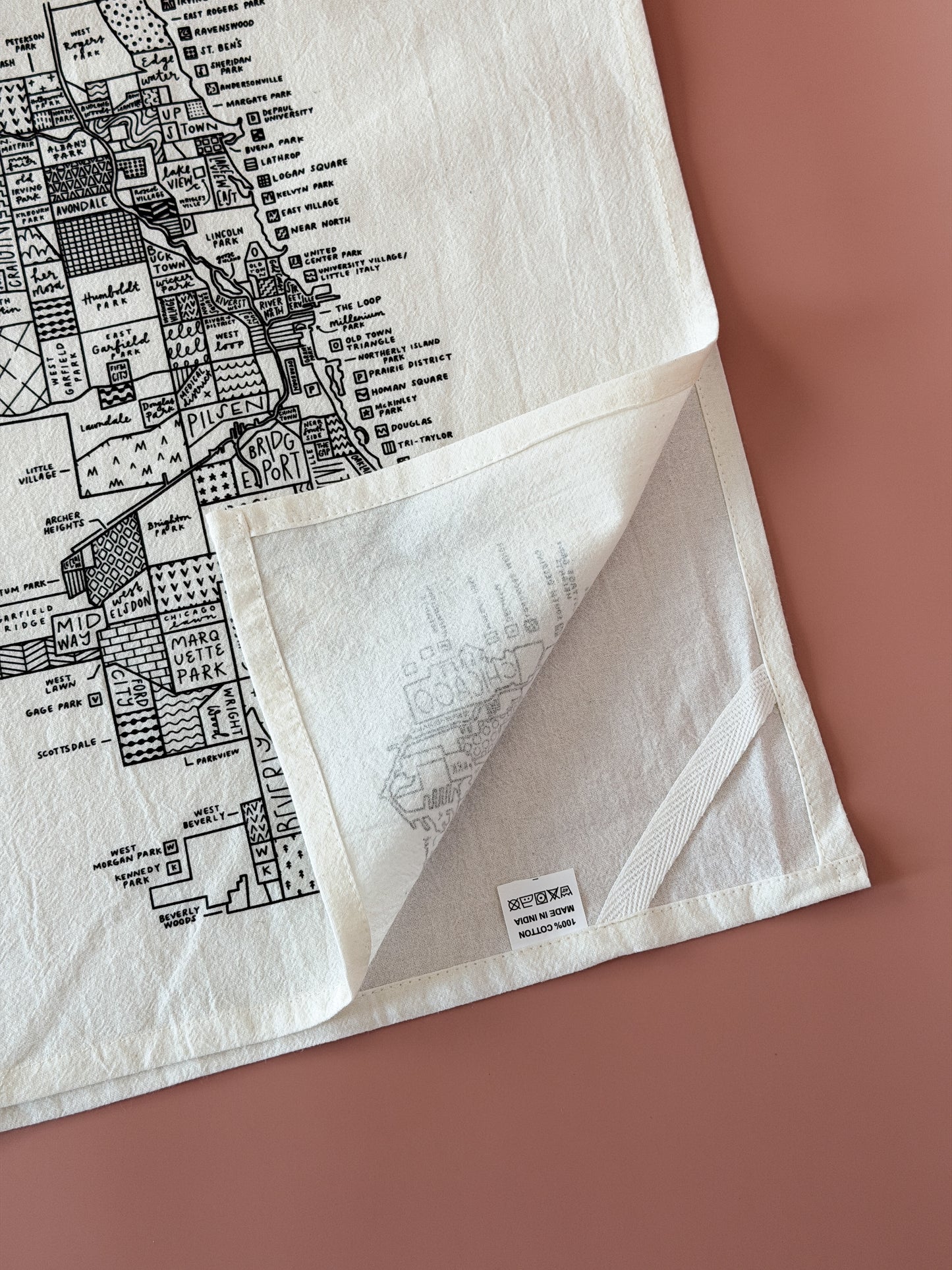 Chicago Map Tea Towel