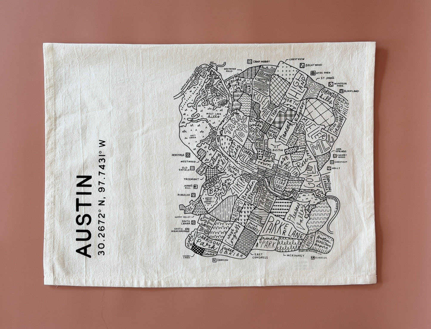 Austin Map Tea Towel
