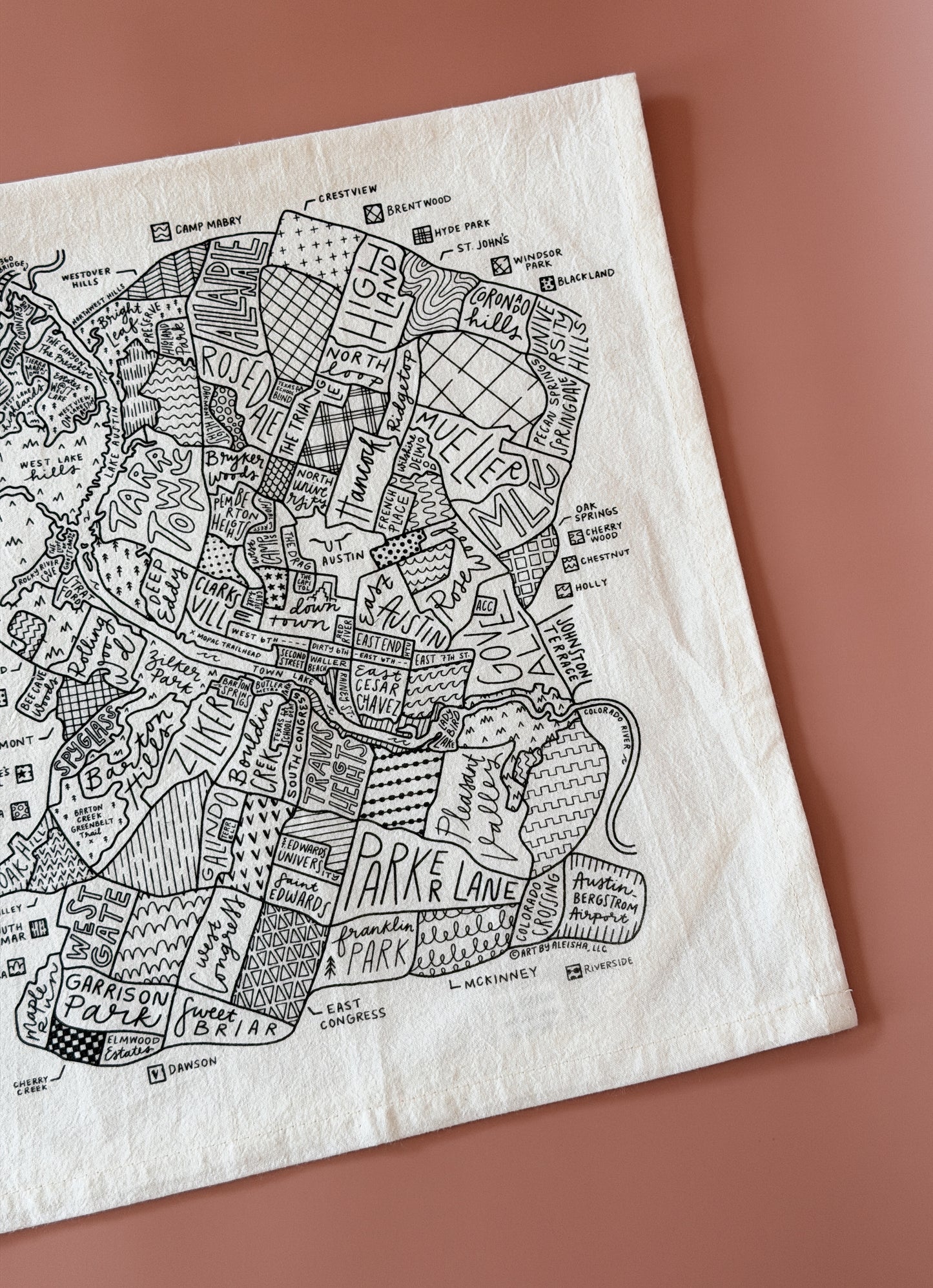 Austin Map Tea Towel