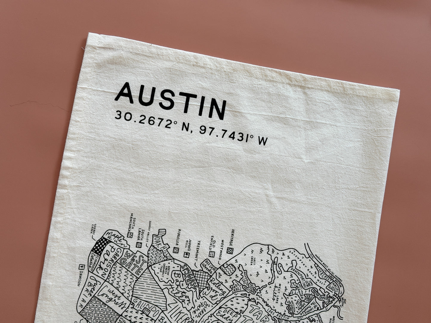 Austin Map Tea Towel