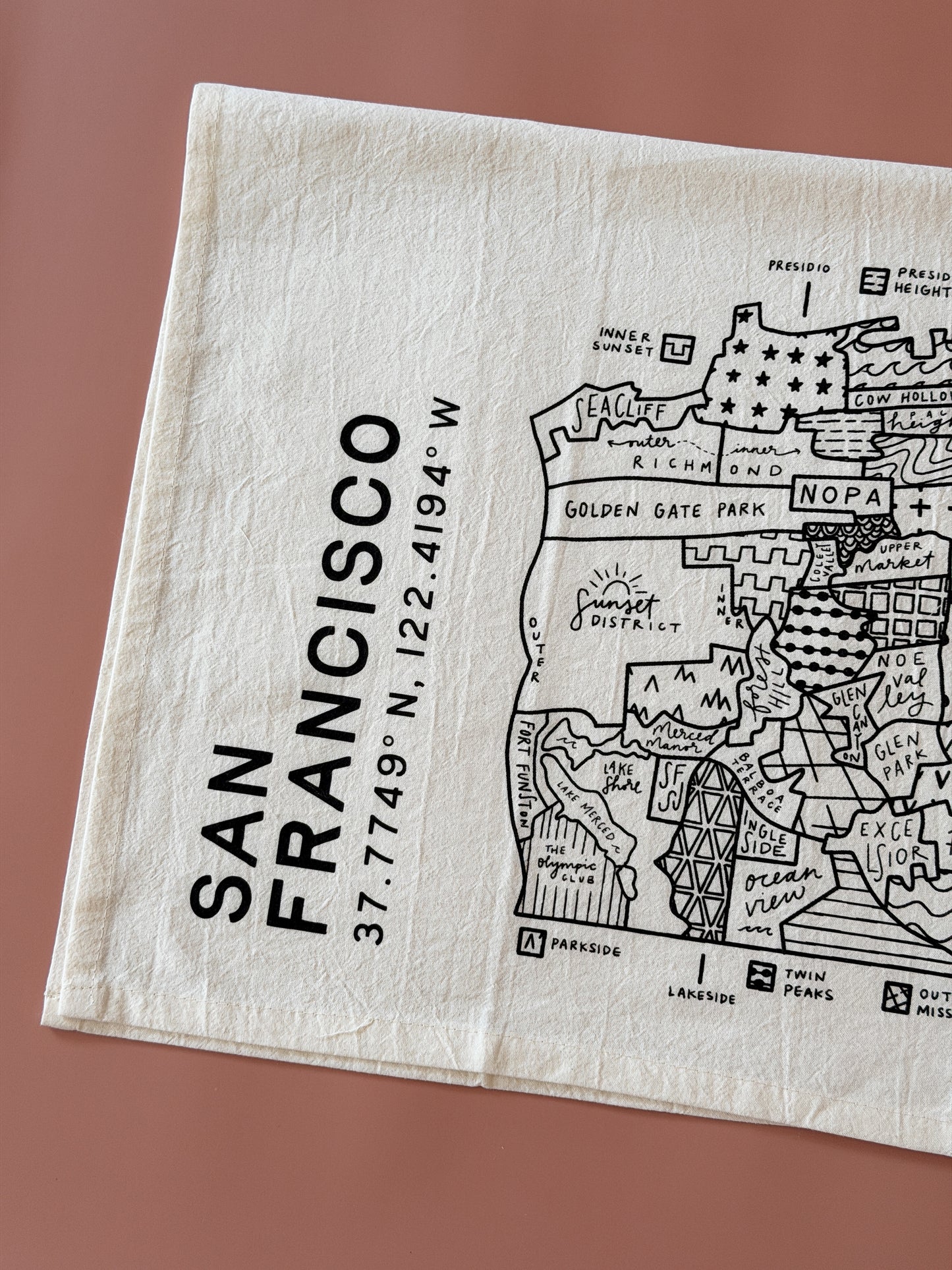 San Francisco Map Tea Towel