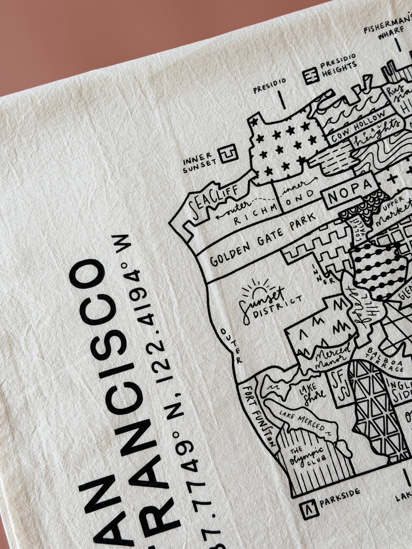San Francisco Map Tea Towel