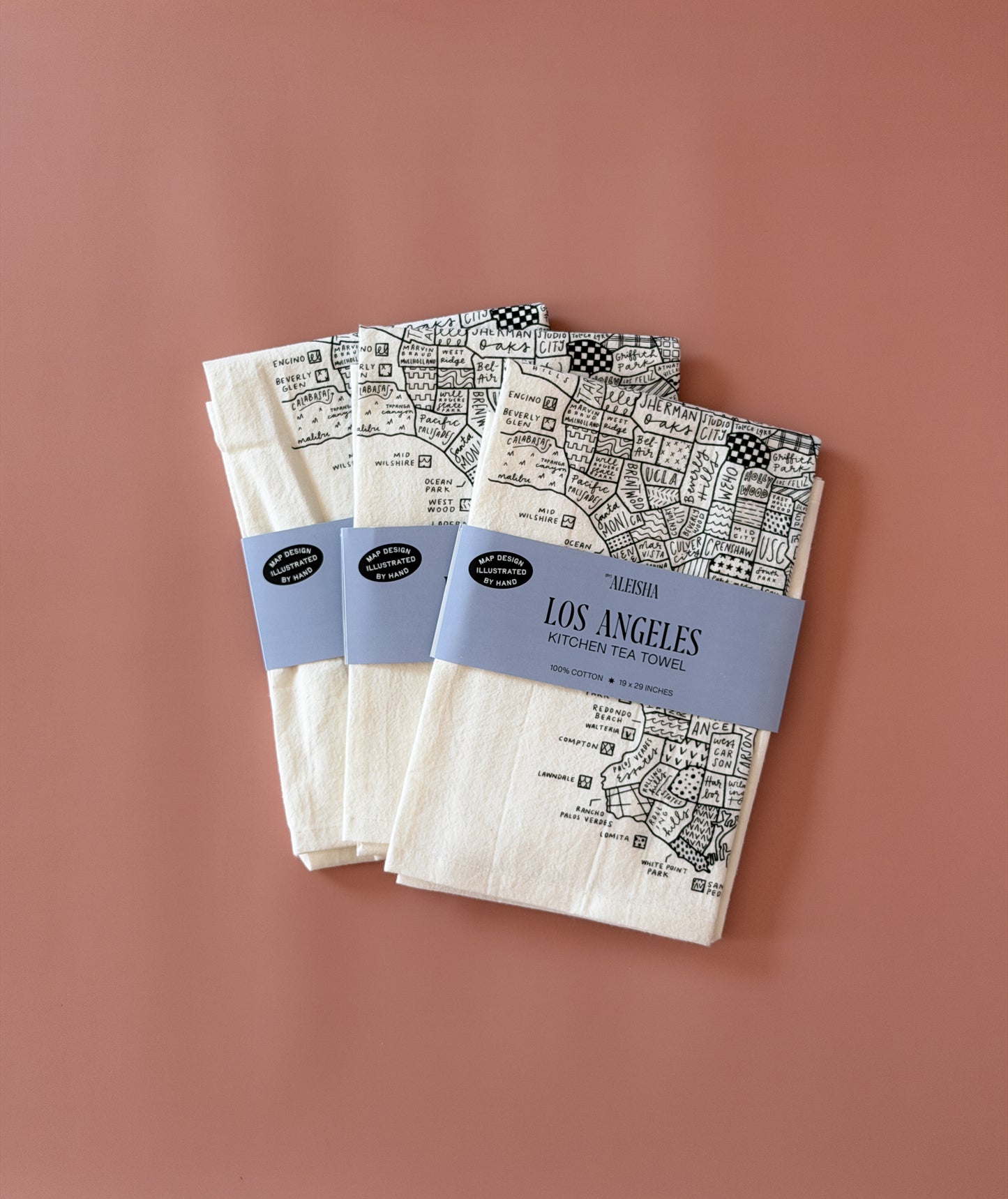 Los Angeles Map Tea Towel