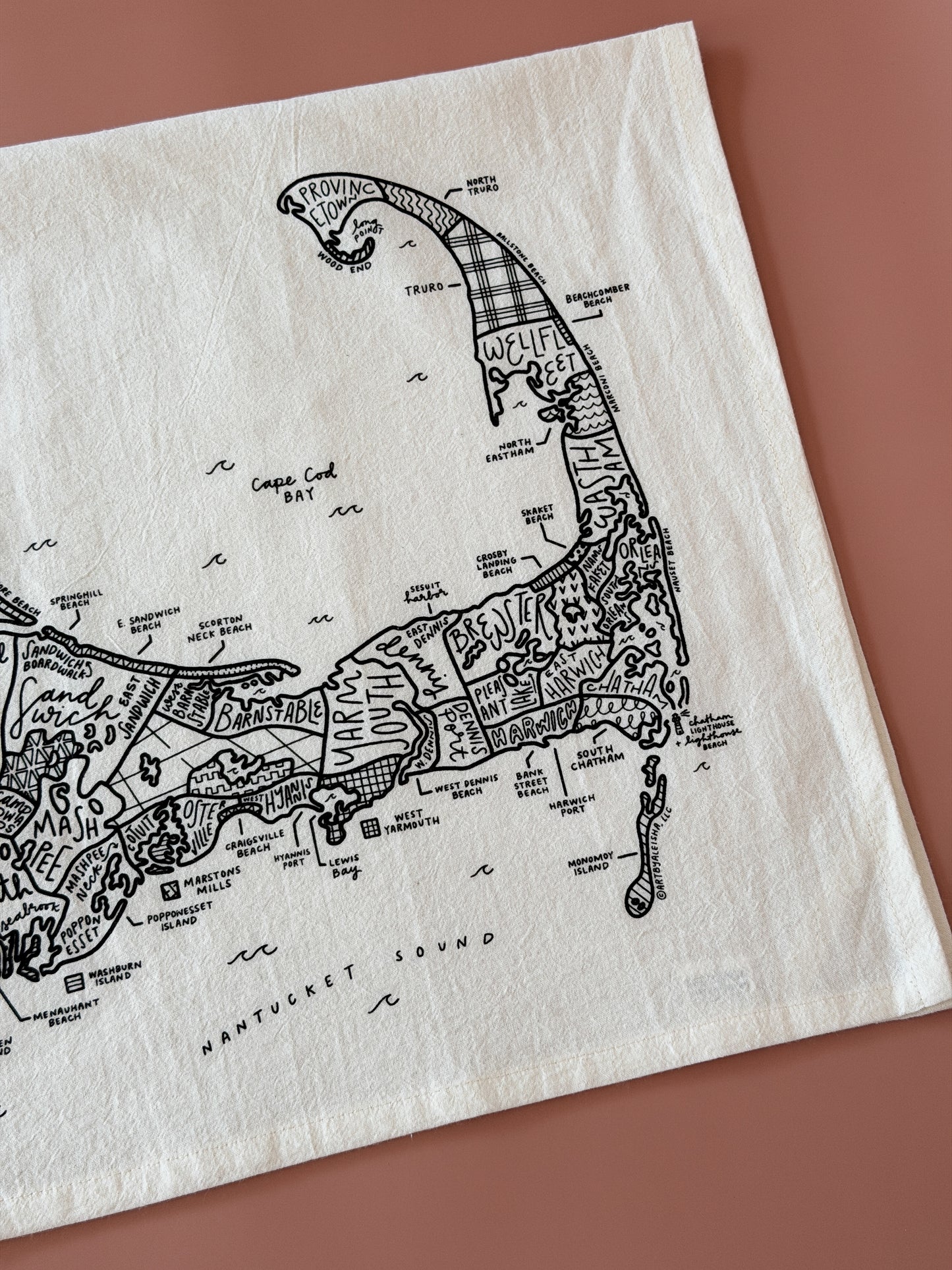 Cape Cod Map Tea Towel