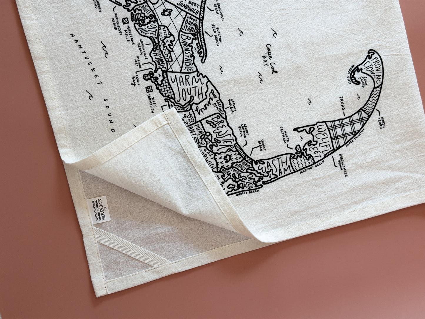 Cape Cod Map Tea Towel