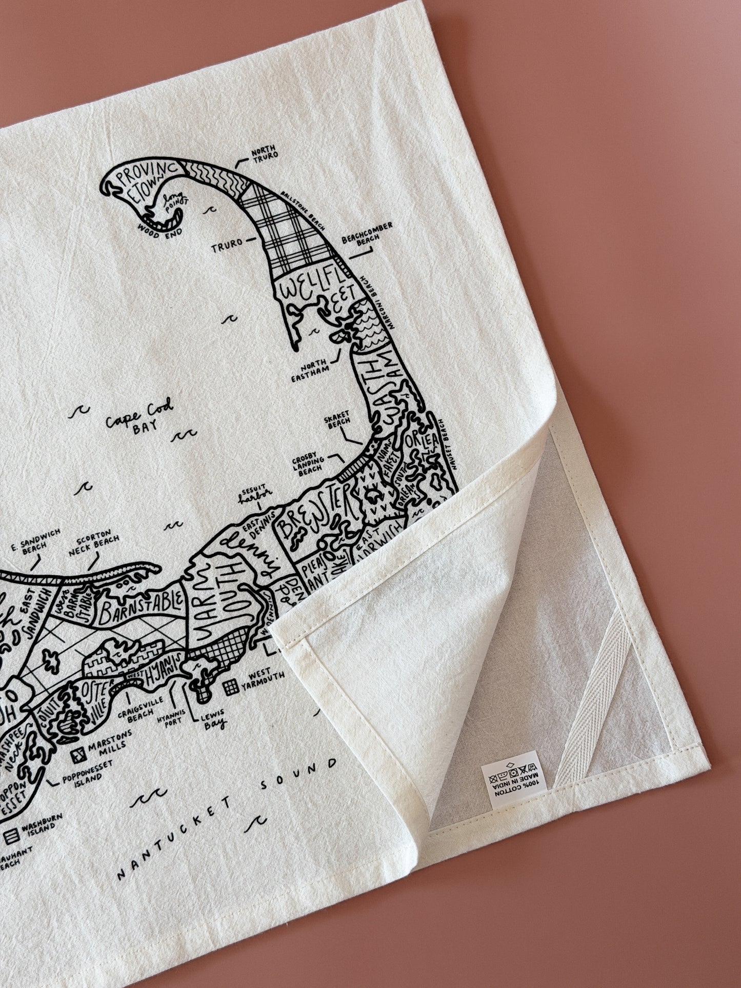 Cape Cod Map Tea Towel