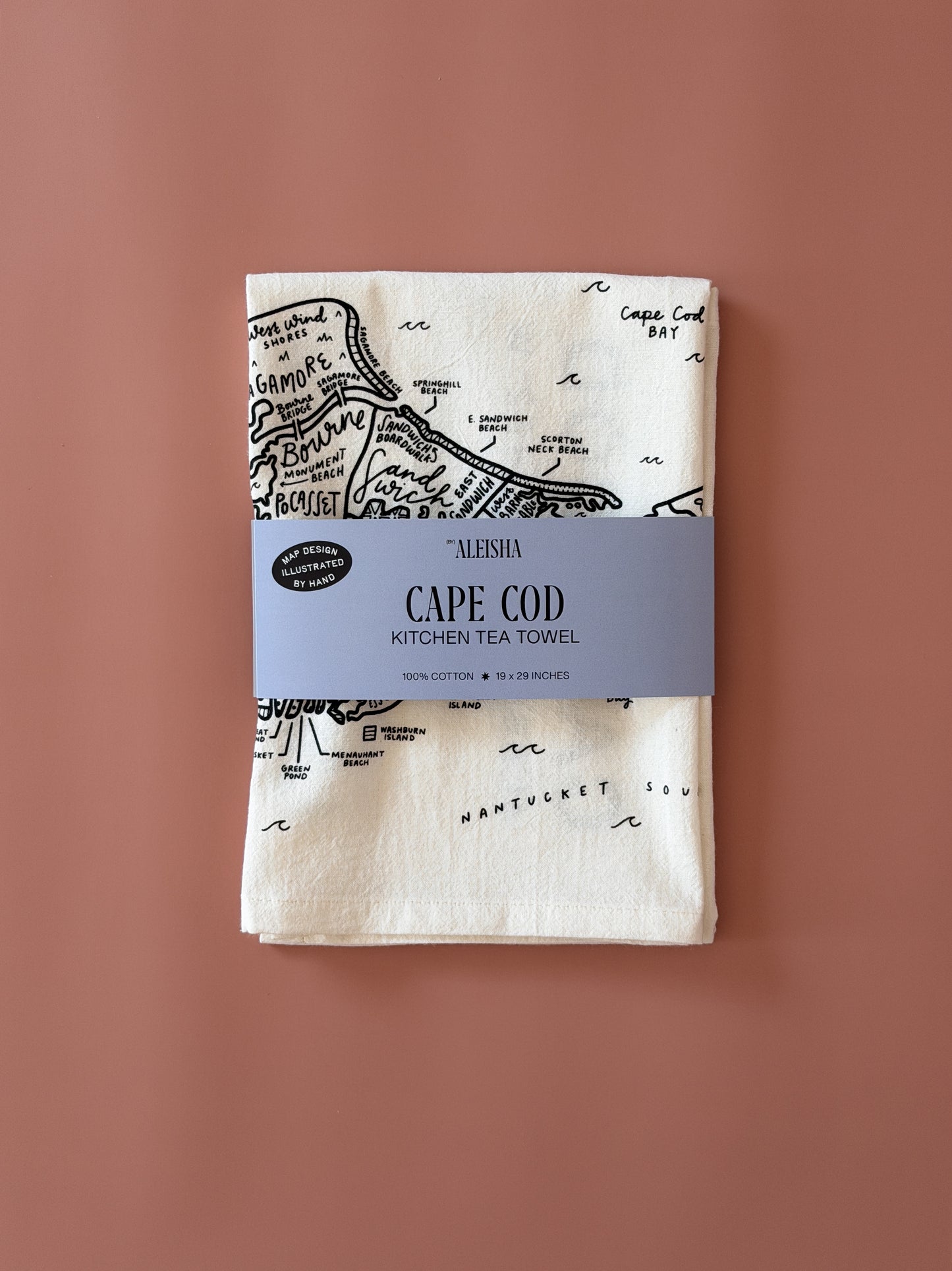 Cape Cod Map Tea Towel