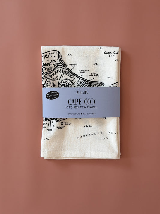 Cape Cod Map Tea Towel