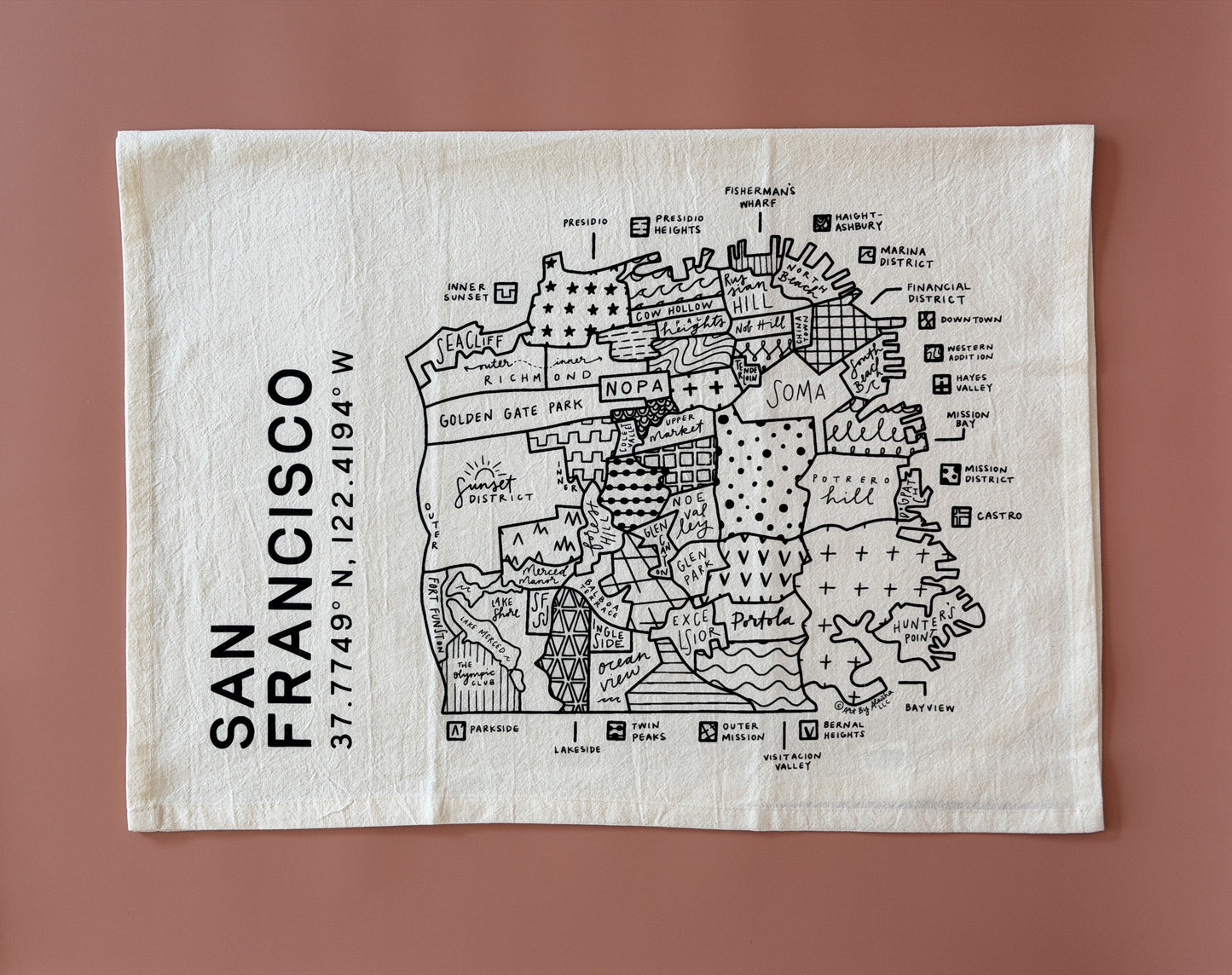 San Francisco Map Tea Towel