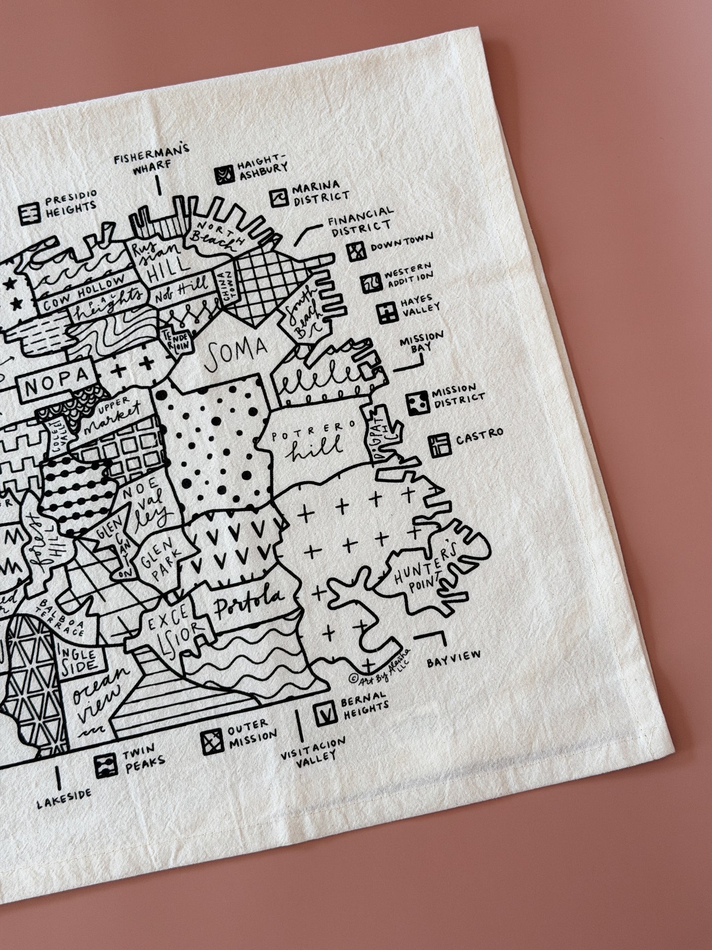 San Francisco Map Tea Towel