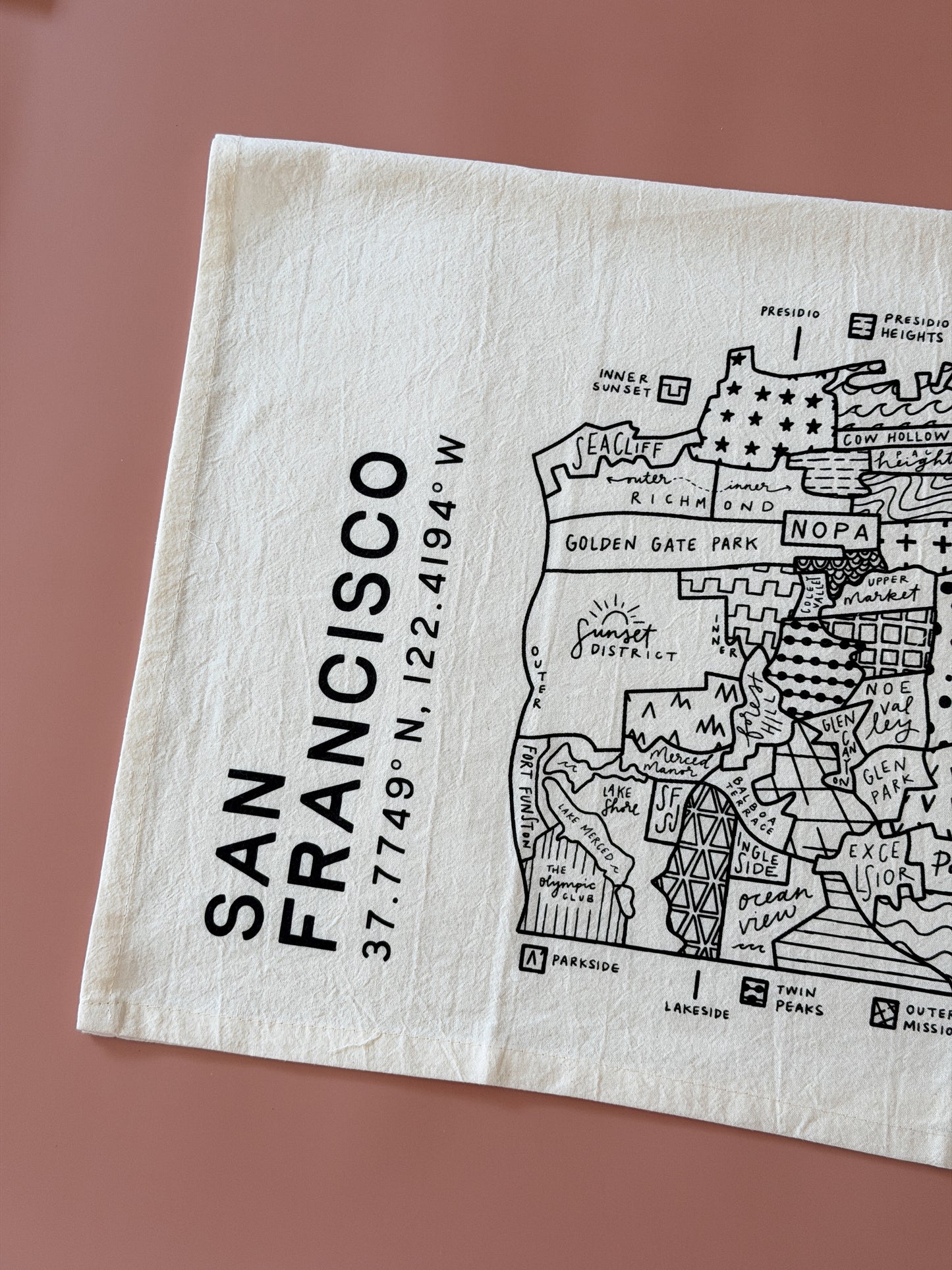 San Francisco Map Tea Towel