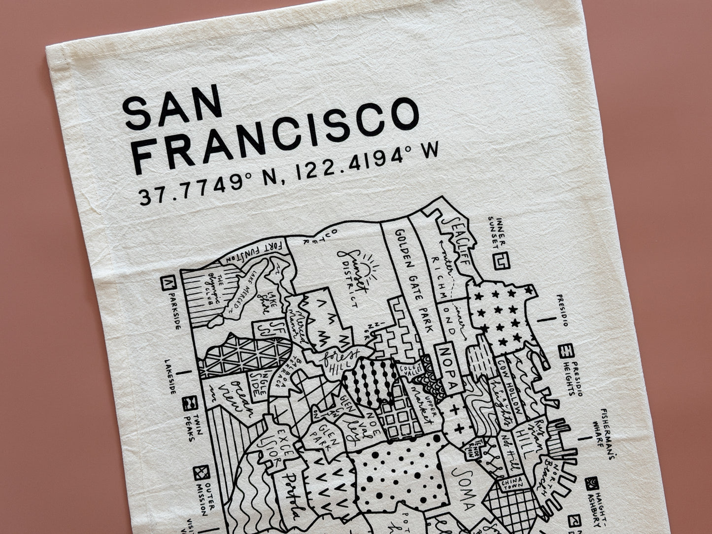 San Francisco Map Tea Towel