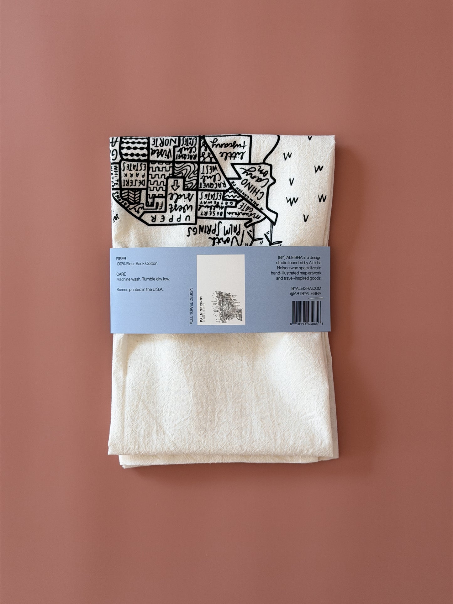 Palm Springs Map Tea Towel