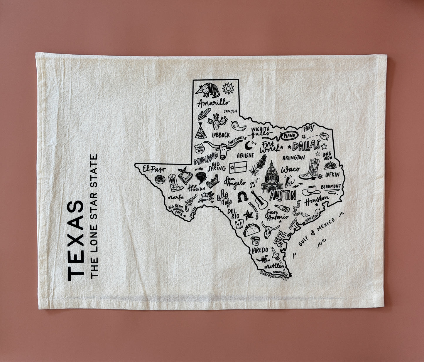 State of Texas Tea Towel