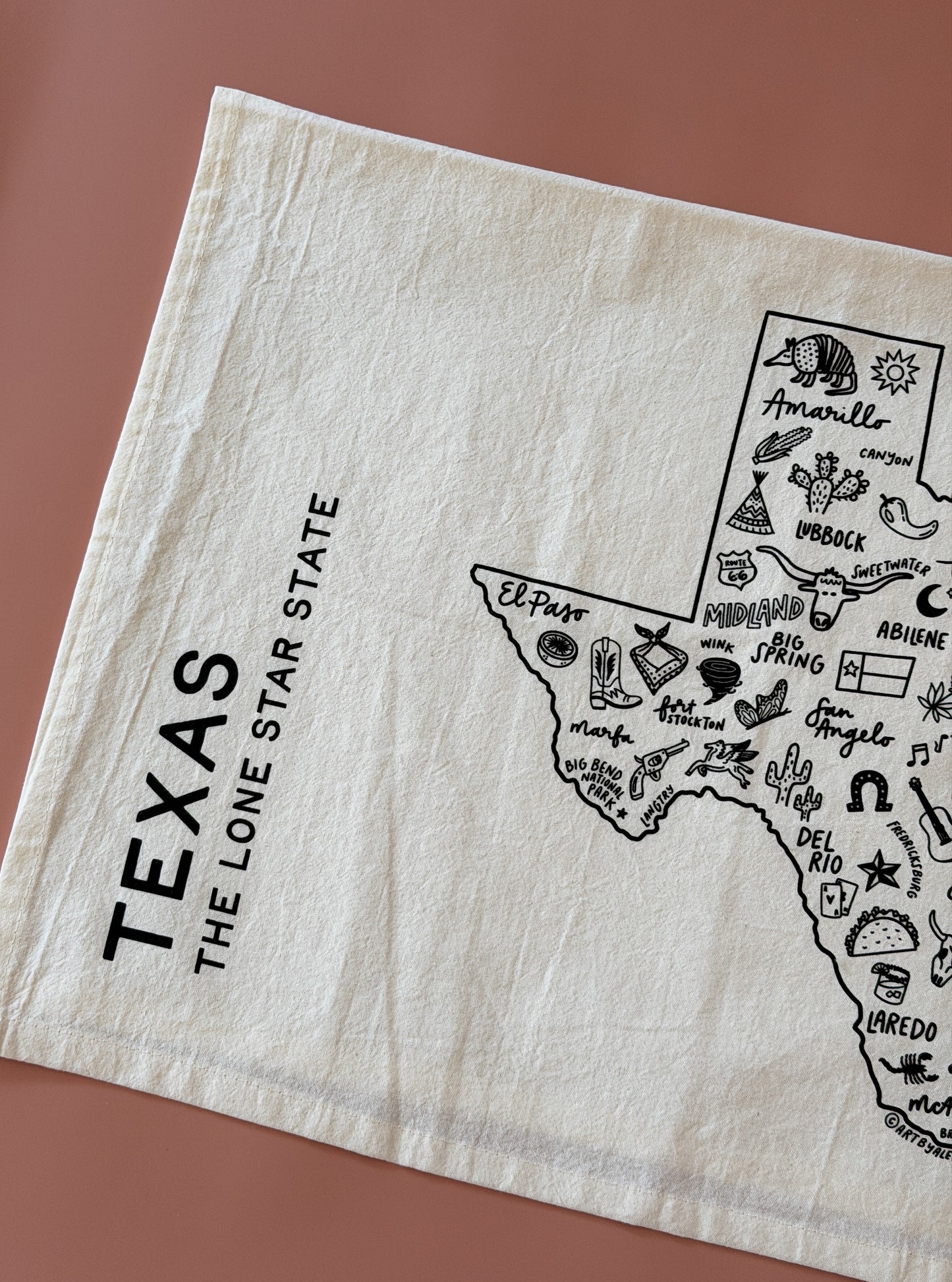 State of Texas Tea Towel
