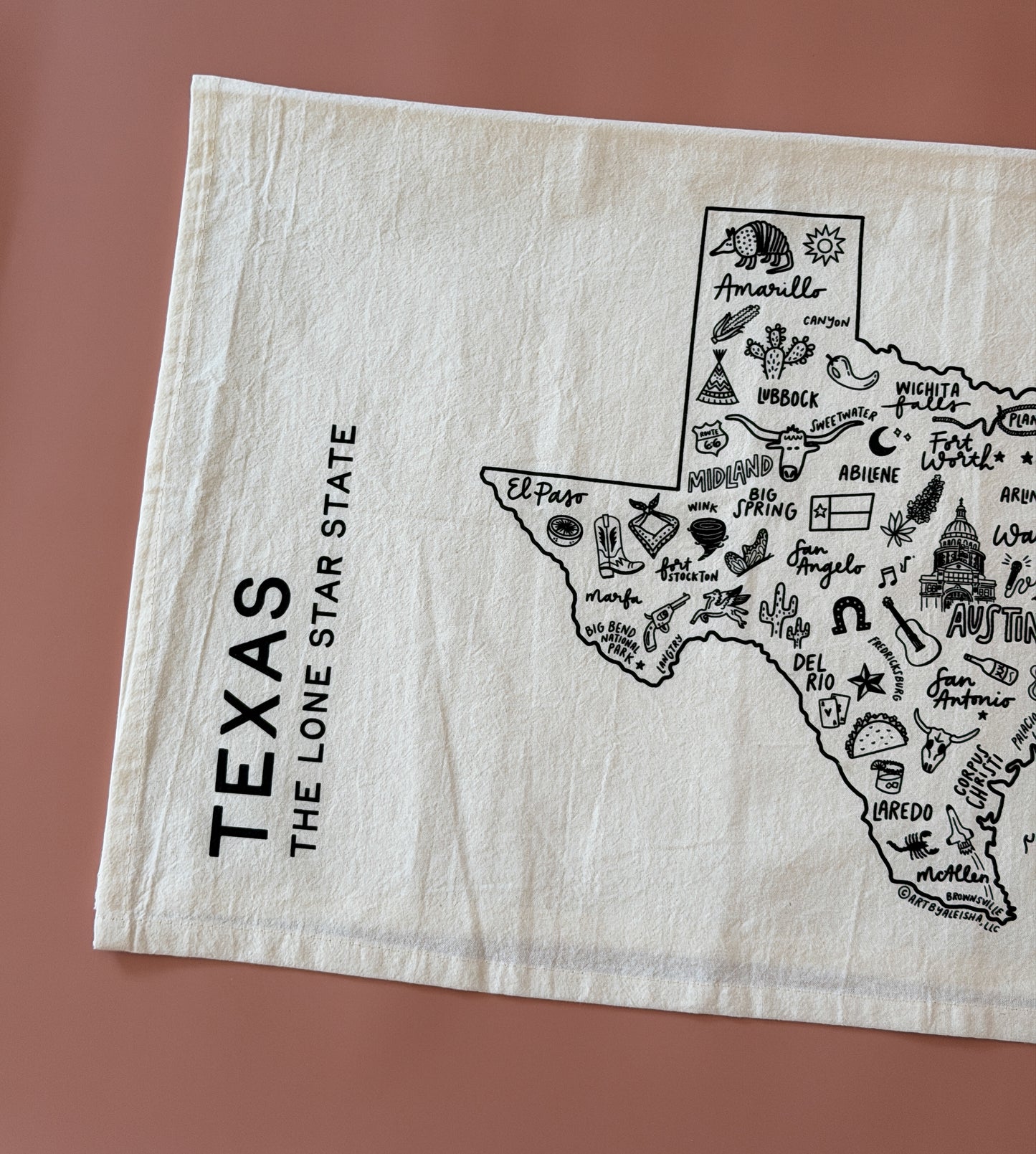 State of Texas Tea Towel