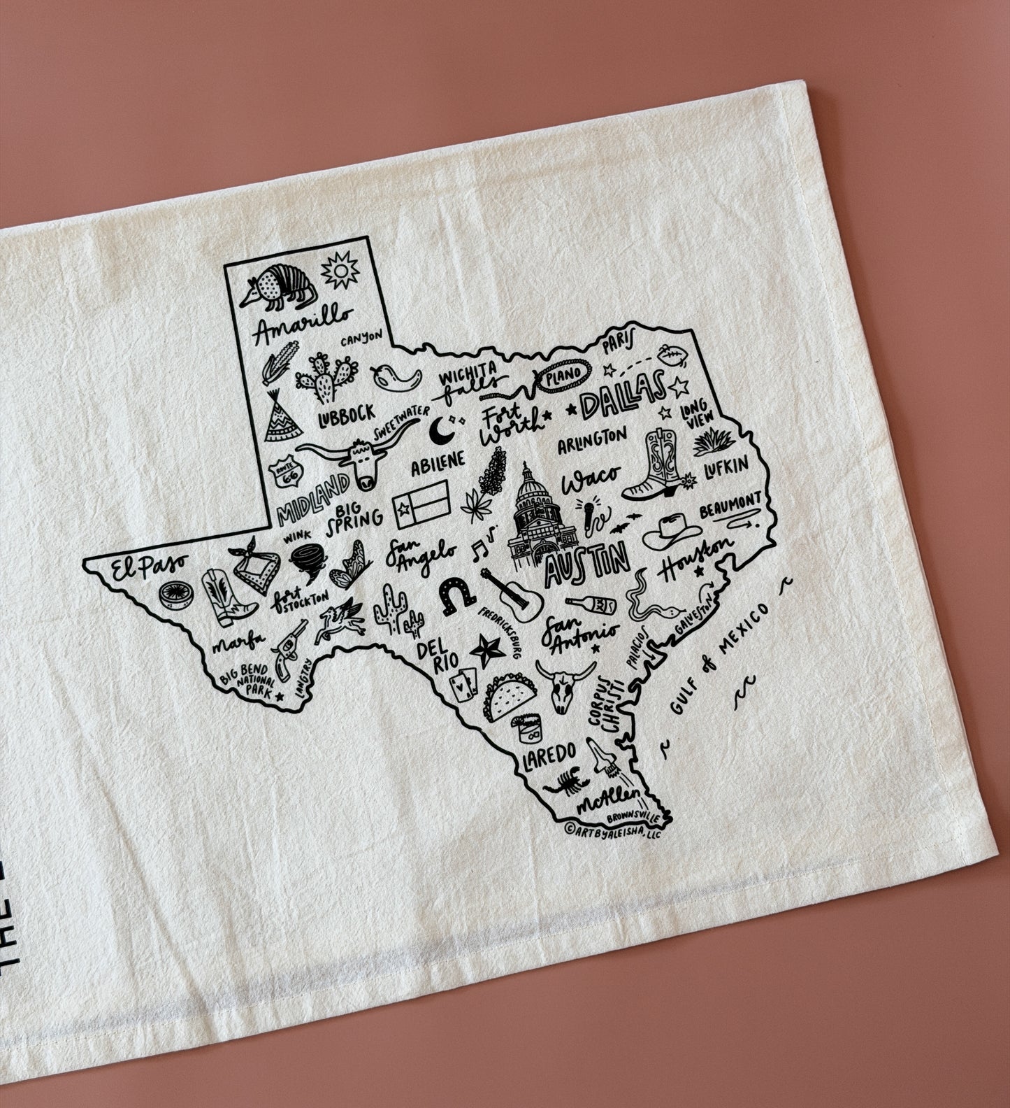 State of Texas Tea Towel