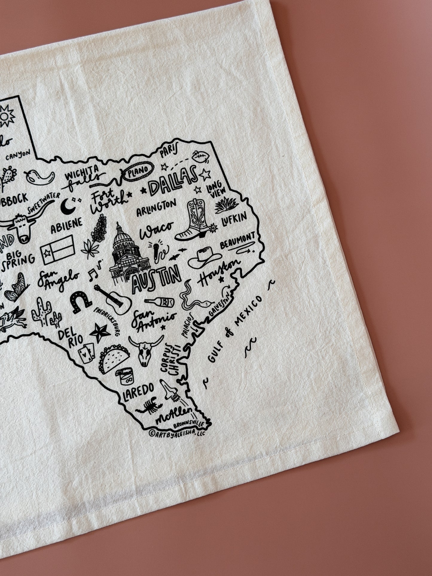 State of Texas Tea Towel