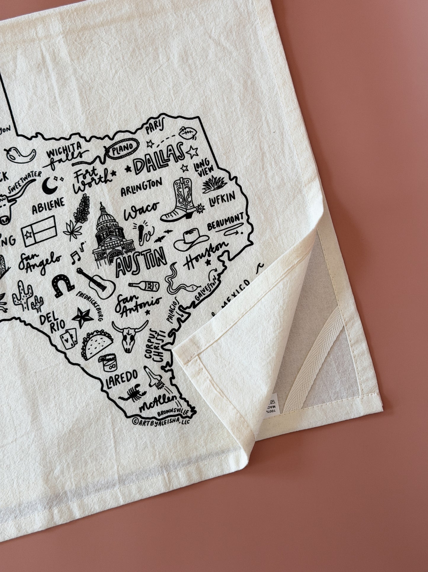 State of Texas Tea Towel