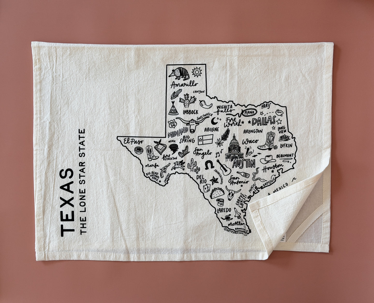 State of Texas Tea Towel