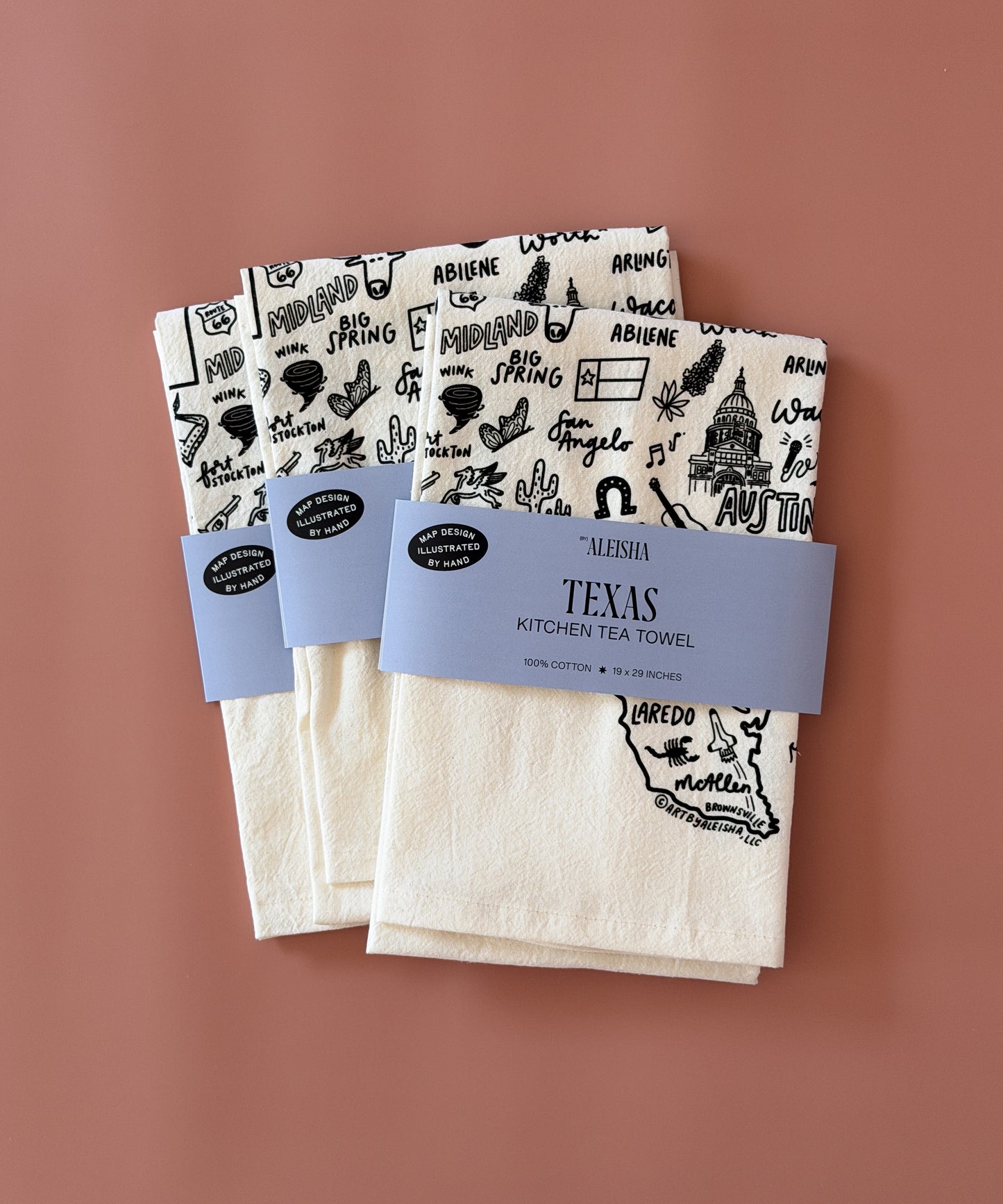 State of Texas Tea Towel