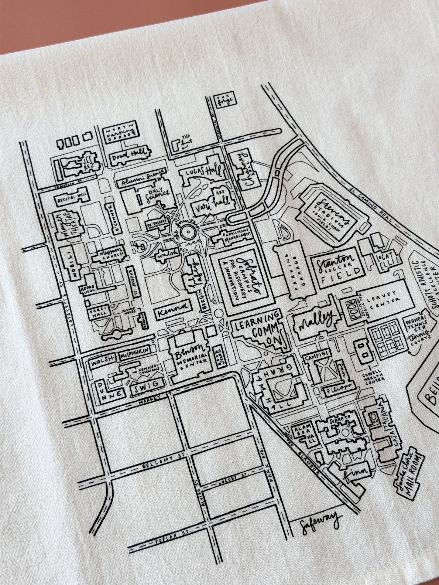 Santa Clara University Tea Towel