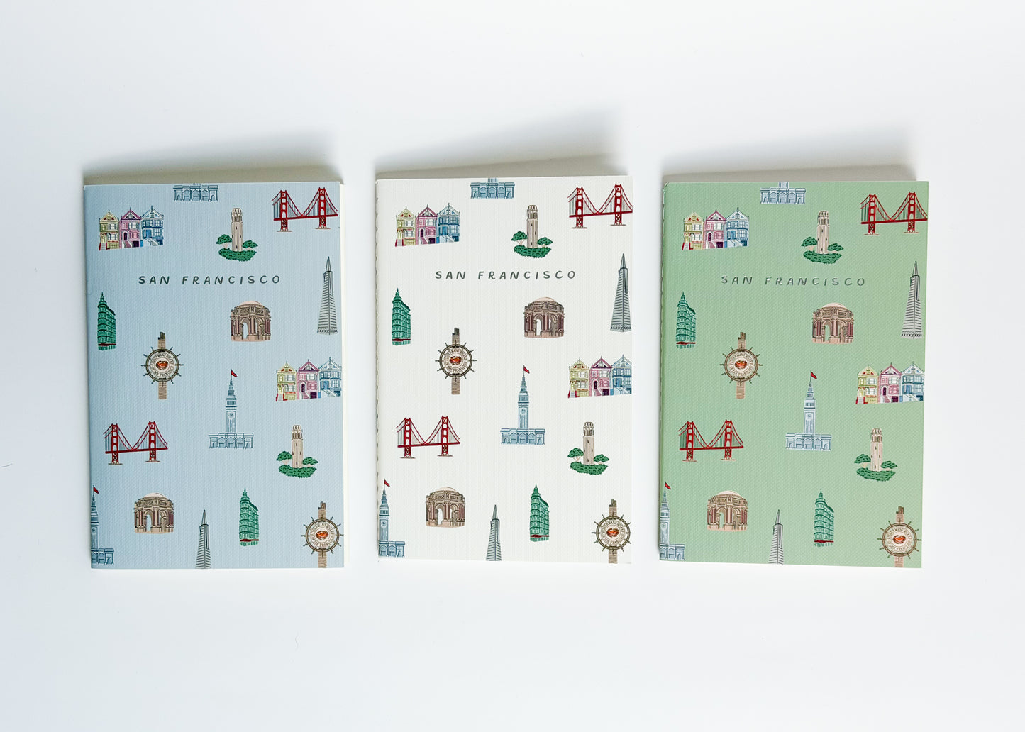 San Francisco Landmark Notebooks (Set of 3)