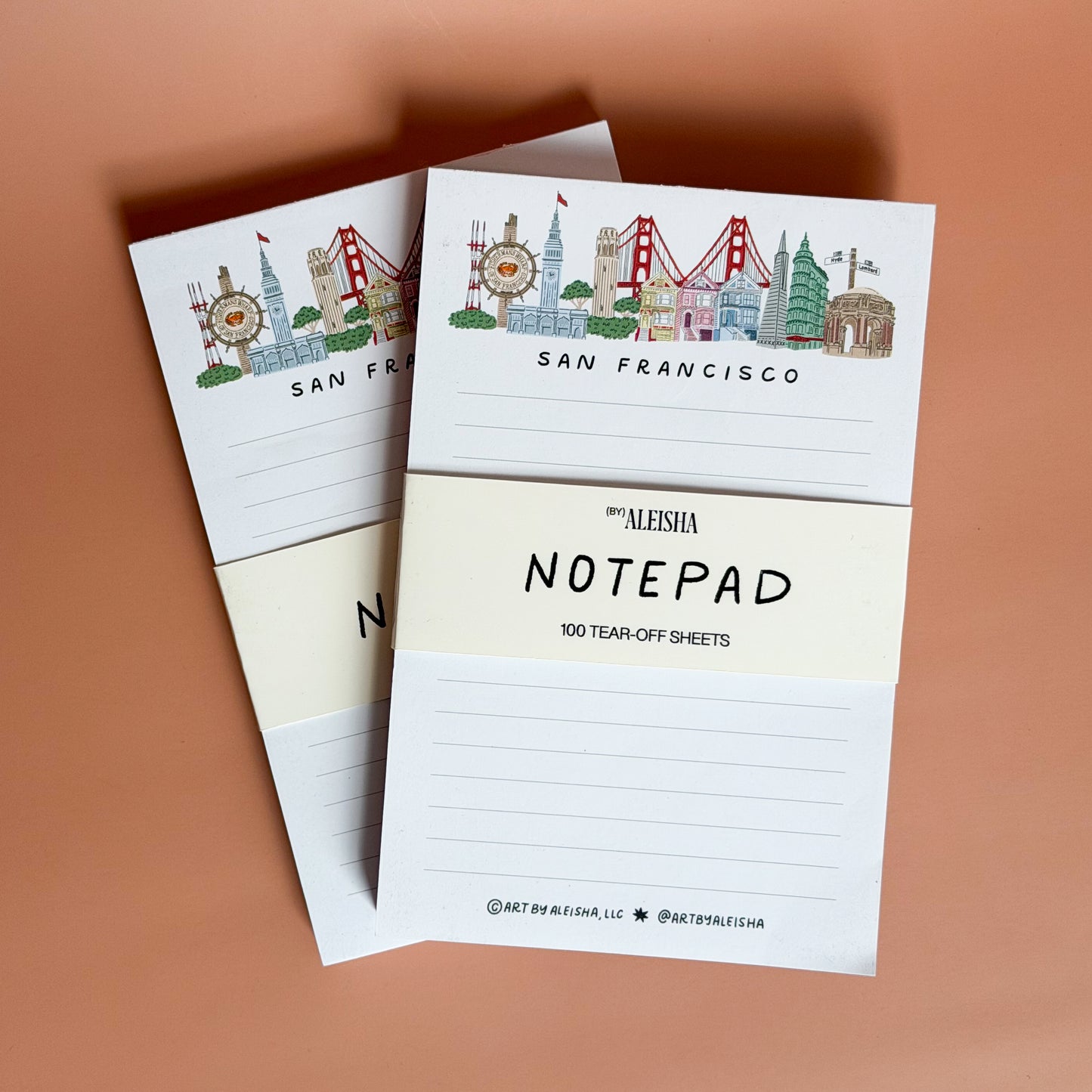 San Francisco Illustrated Landmarks Notepad