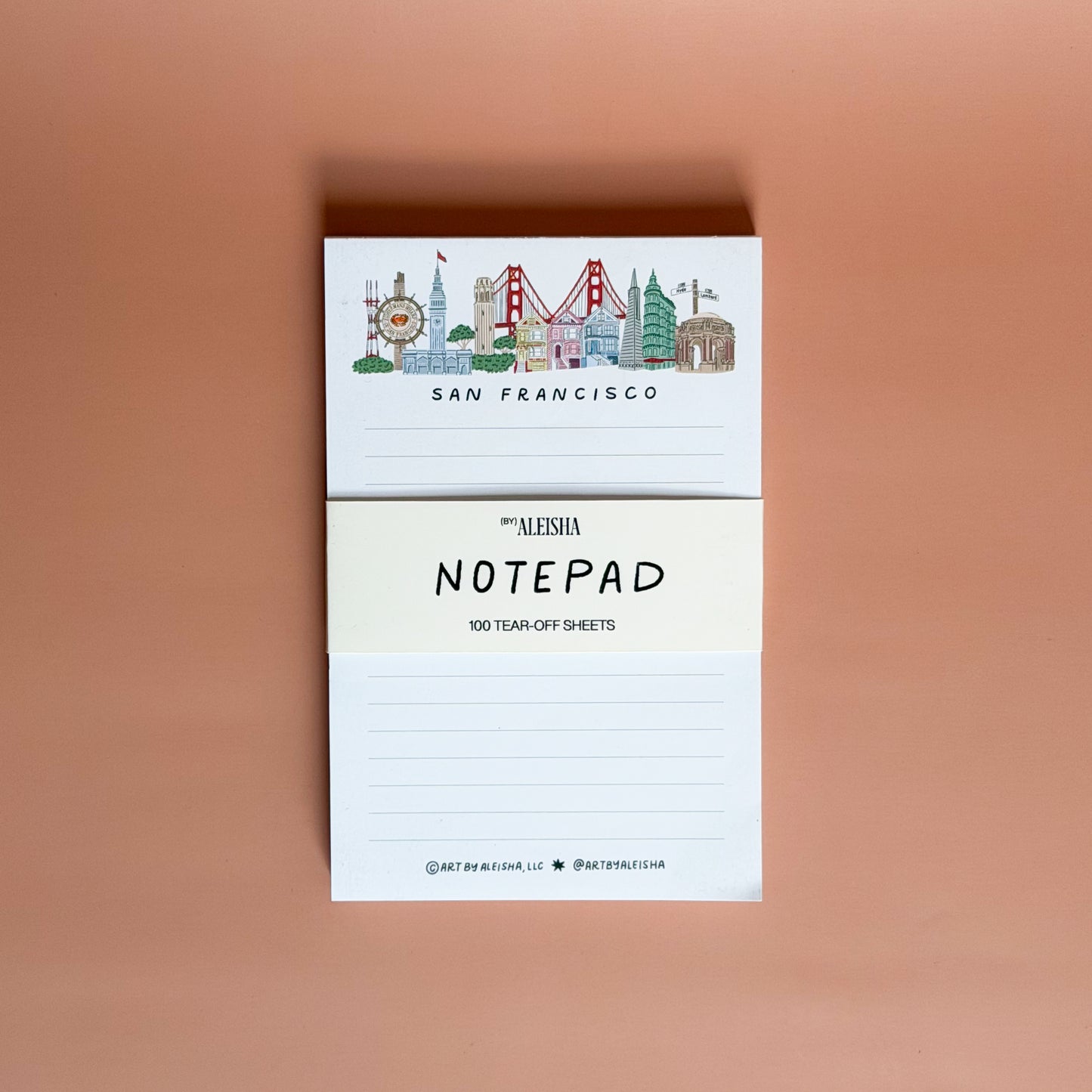 San Francisco Illustrated Landmarks Notepad