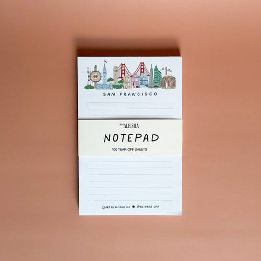 San Francisco Illustrated Landmarks Notepad