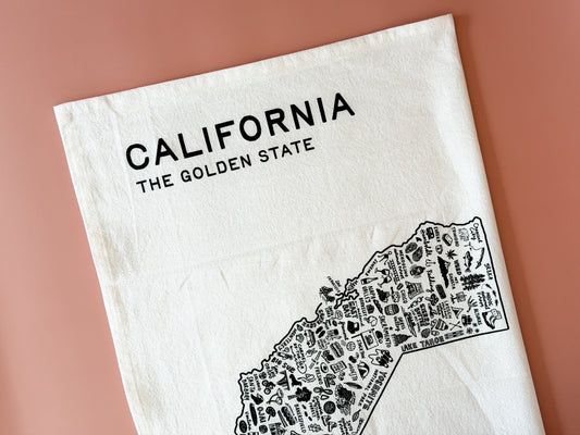 State of California Tea Towel