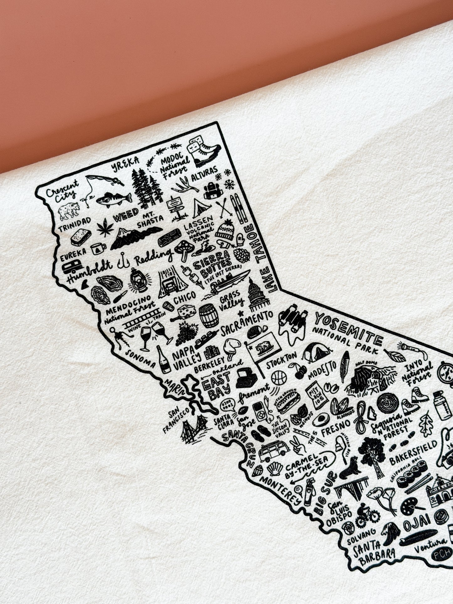 State of California Tea Towel