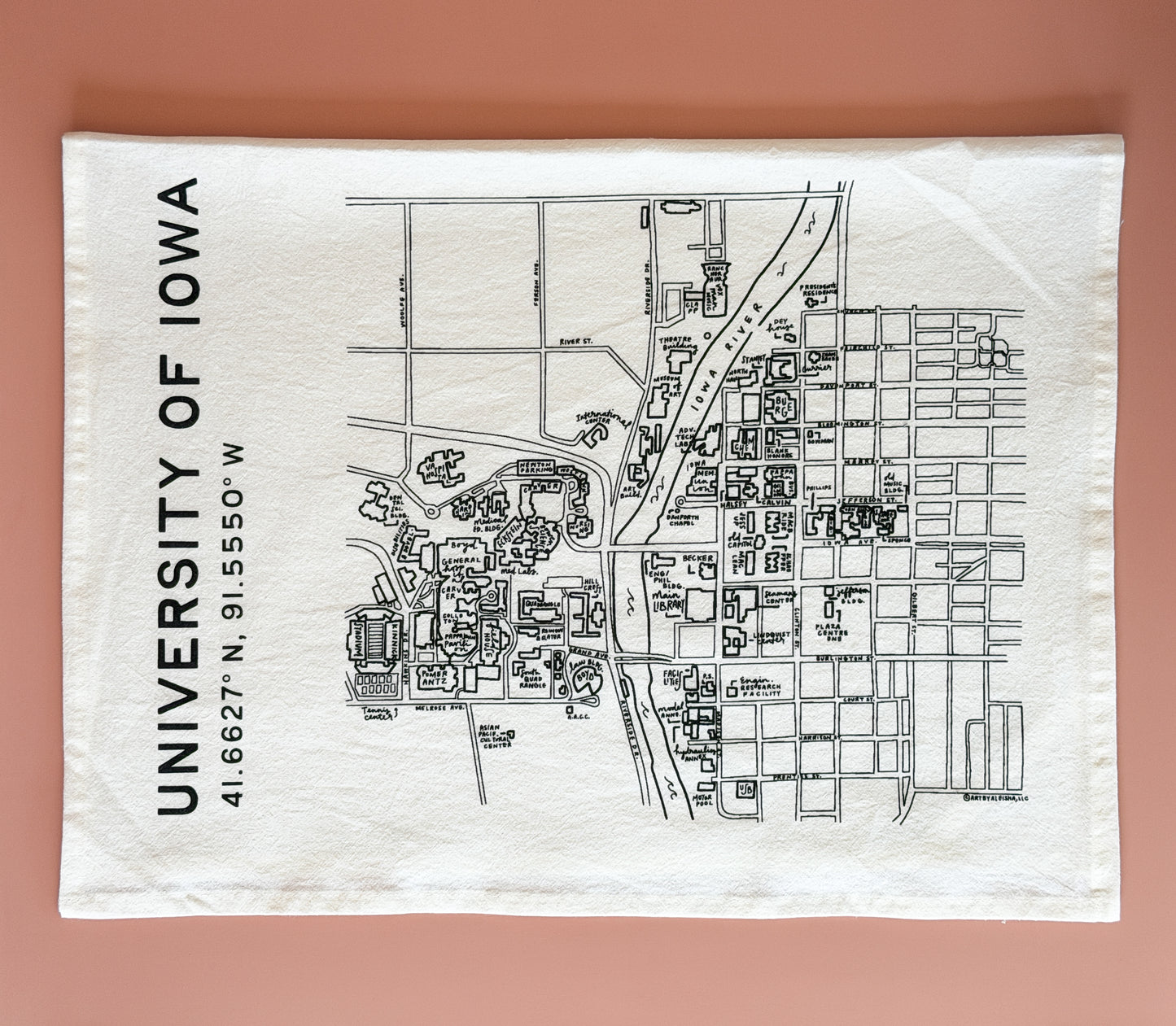 University of Iowa Tea Towel
