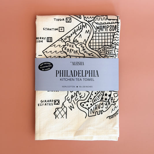 Philadelphia Map Tea Towel