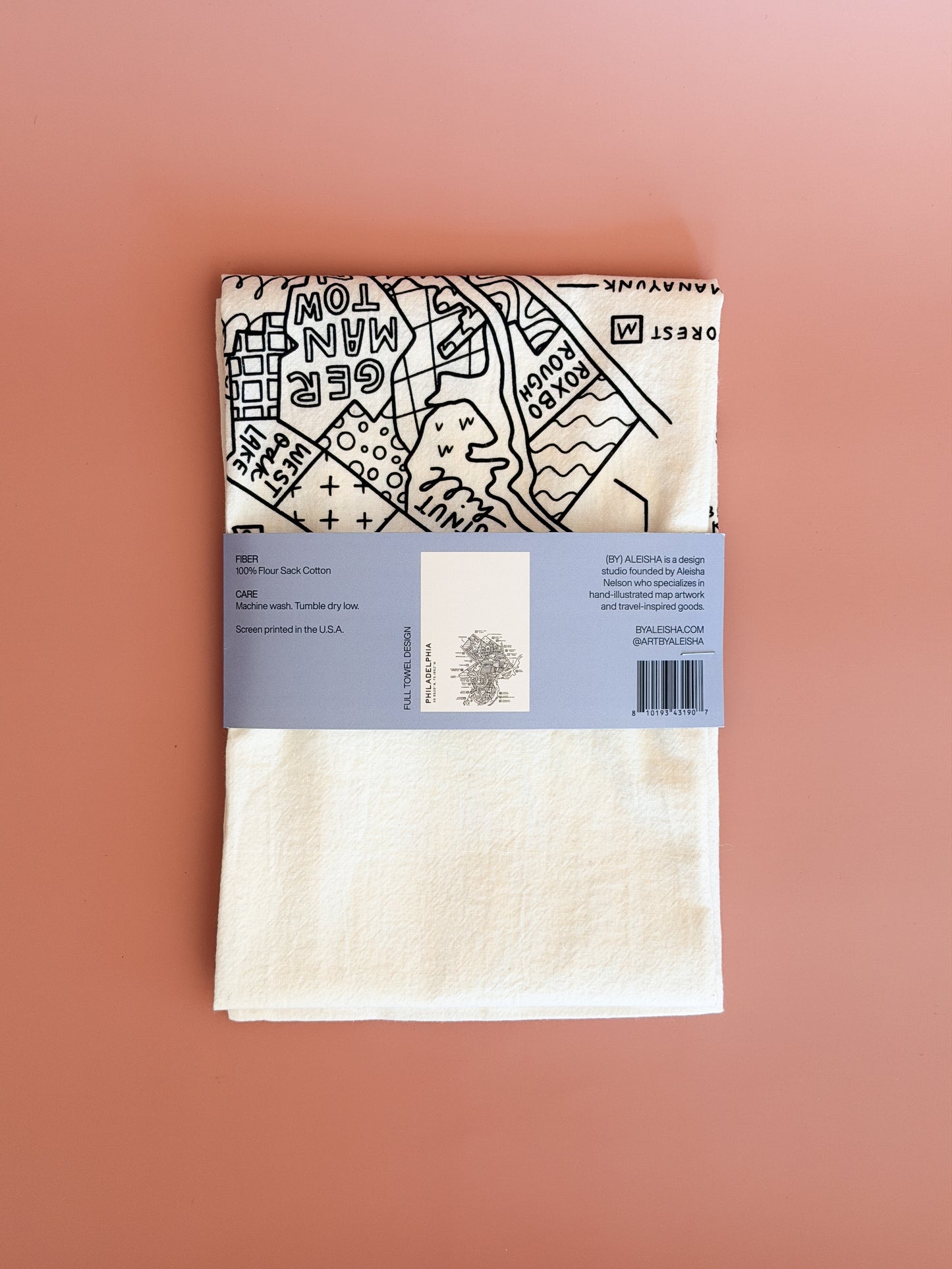 Philadelphia Map Tea Towel