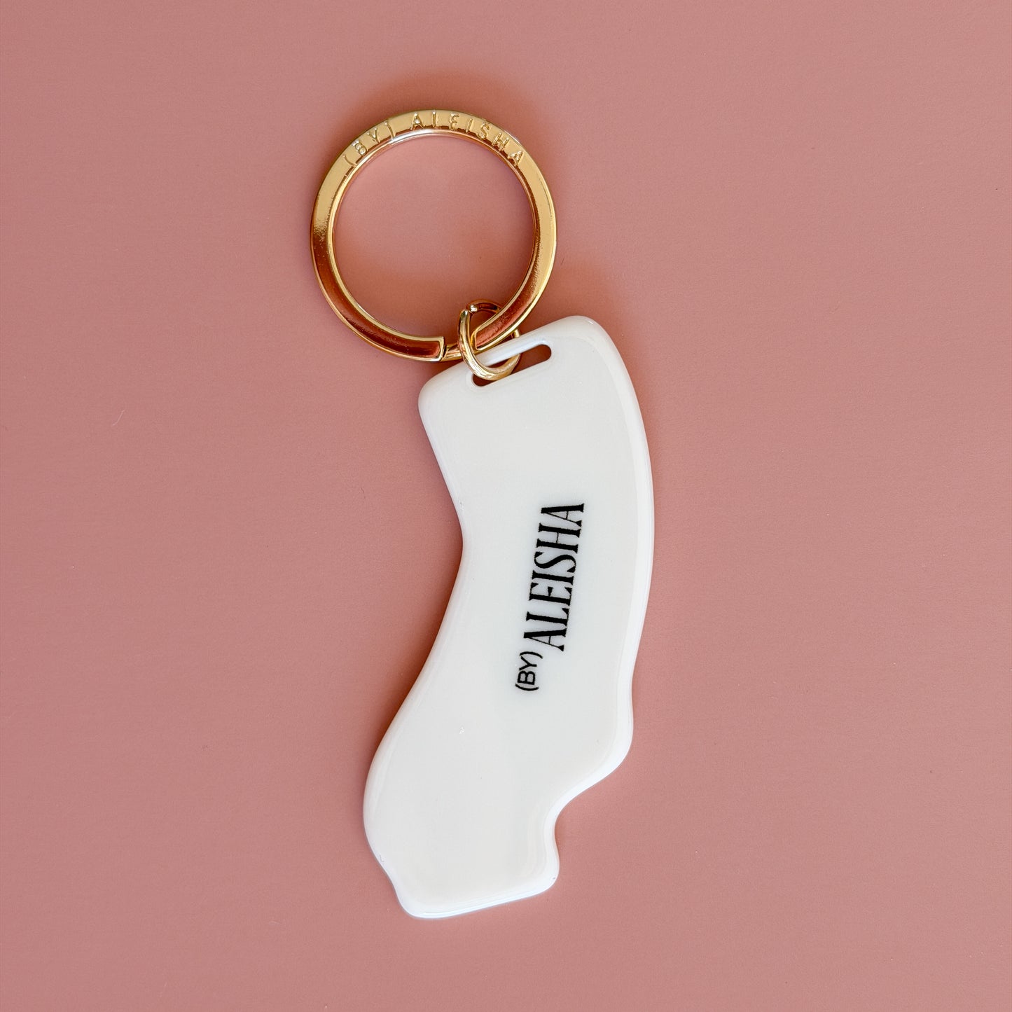 San Francisco California souvenir keychain with gold keyring