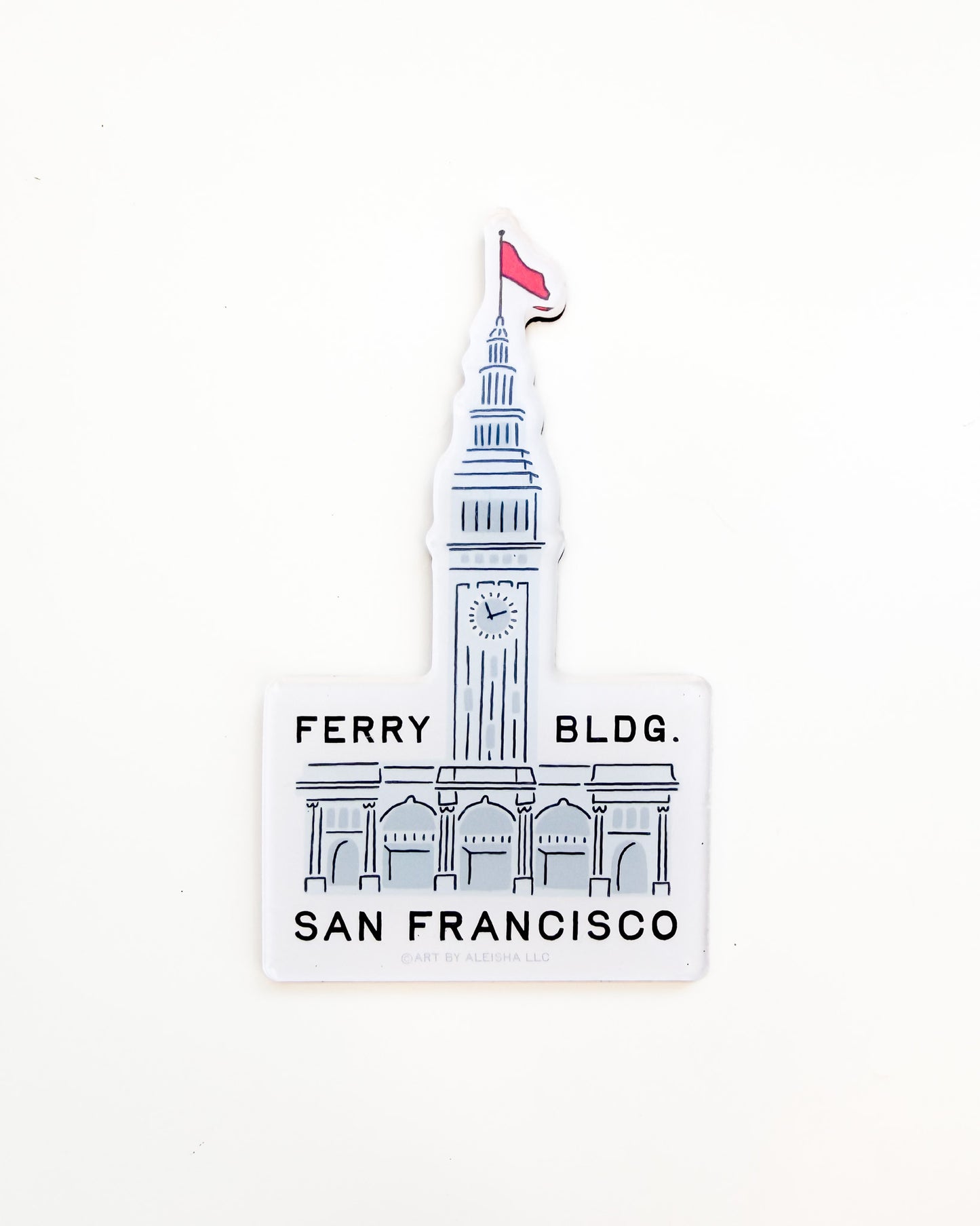 SF Ferry Building Acrylic Magnet