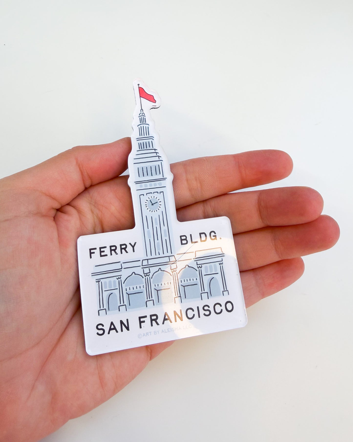 SF Ferry Building Acrylic Magnet