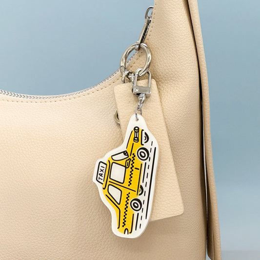New York Taxi Cab Acrylic Keychain