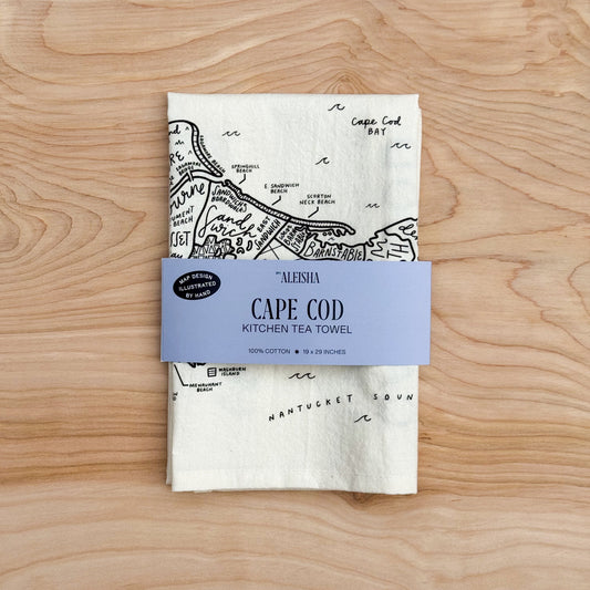 Cape Cod Map Tea Towel