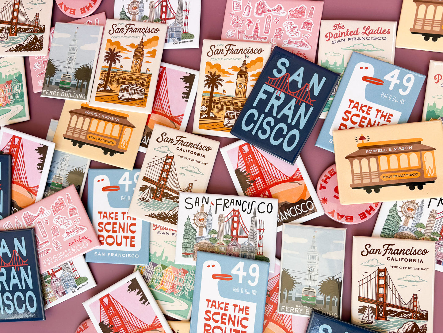 San Francisco Landmarks Magnet